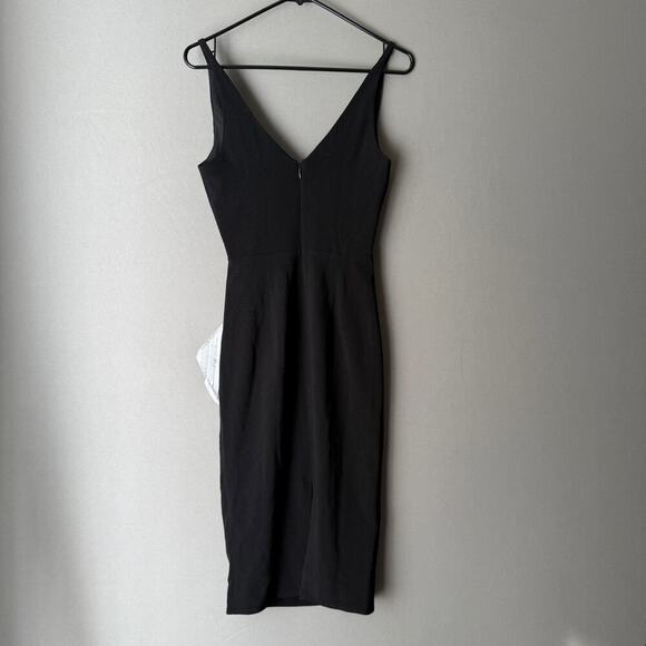 Dress the Population‎ sz XXS black faux wrap evening cocktail pencil dress NWT - Picture 8 of 10